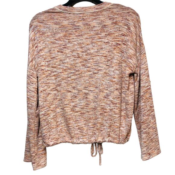 Aerie Womens Pullover Top XS Drawstring Long Sleeve Relaxed Fit Multicolor - Picture 2 of 9